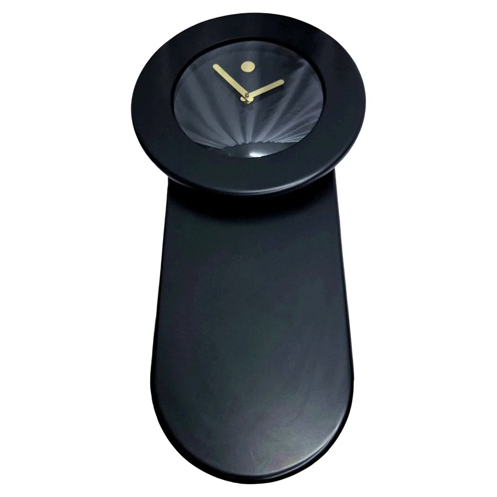 Empire Art Products Black Gold Pendulum Wall Clock Post-Modern Decor 27in